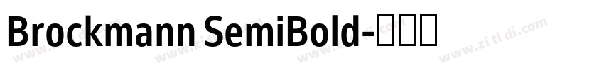 Brockmann SemiBold字体转换